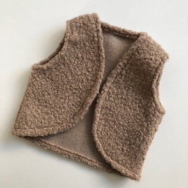 Huisje8 - Teddy boucle gilet CACAO