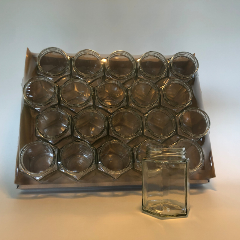 Hexagonale potten, 290 ml/ 350 gram, per 20 stuks