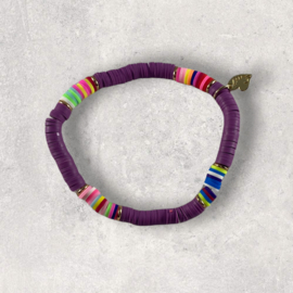 Armbandje paars  surfkraaltjes