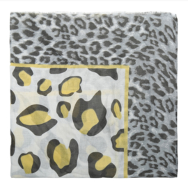 SJAAL MET LEOPARD PRINT GEEL