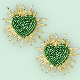 Oorbellen Hart Groen