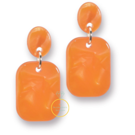 Oorbellen resin Oranje