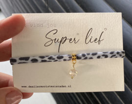 Panter armbandje met letter