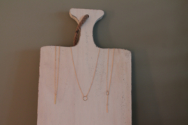 2 delige ketting met Star & Moon
