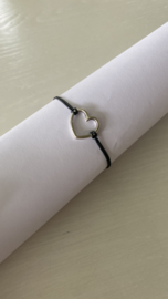 Armband zilver hart