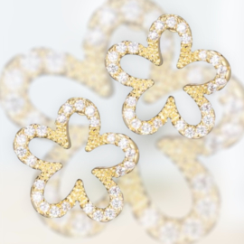 Oorsteker Bloem Zirconia