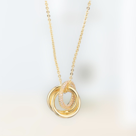 Ketting Goud  met zirconia