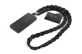 Telefoonkoord gevlochten  Zwart