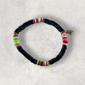 Armbandje zwart  surfkraaltjes