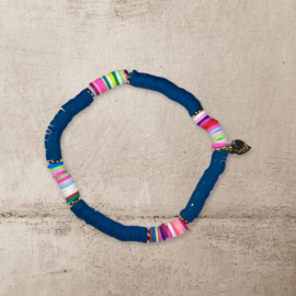 Armbandje blauw  surfkraaltjes