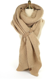 Lange sjaal light Camel