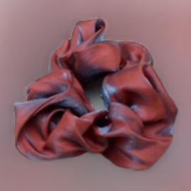 Scrunchie rood blauw metallic