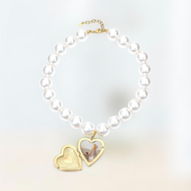 Parel kralenketting met hart