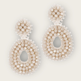 Oorbellen Beige