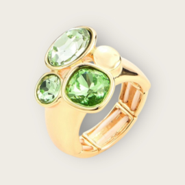 Ring met meerdere stenen Groen