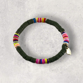 Armbandje groen  surfkraaltjes