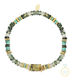 Armband vrolijke kralen Groen