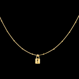 Ketting met slotje goud