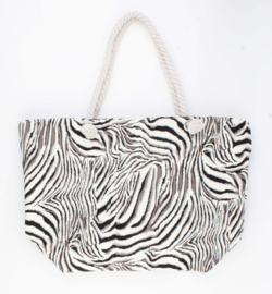 Strandtas Zebra Bruin