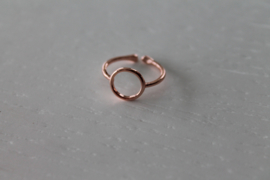 Rosé goud cirkel ring