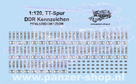 (TT) GDR License Plates Decals