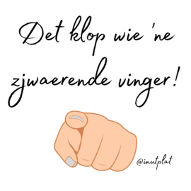 Det klop wie 'ne zjwaerende vinger!