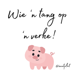 Wie 'n tang op 'n verke!