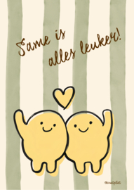 Same is alles leuker, houte poster A5 pöpkes