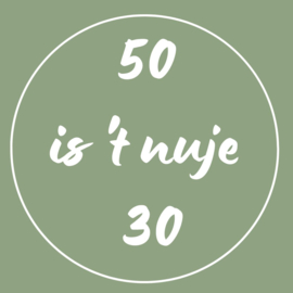 50 is 't nuje 30