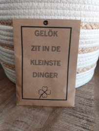 Gelök zit in de kleinste dinger