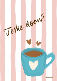 Téske doon? Houte poster A5