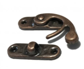 Vintage slotje 2 delig, bronze