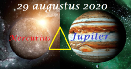 Mercurius driehoek Jupiter  - 29 augustus 2020