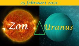 Zon driehoek Uranus - 25 februari 2021