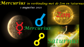 Mercurius conjunct Zon / oppositie Saturnus