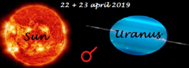 Zon conjunct Uranus 22+23 april