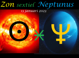 Zon sextiel Neptunus - 13 januari 2023