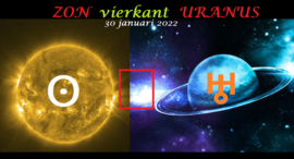 Zon vierkant Uranus - 30 januari 2022