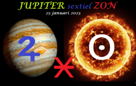 Jupiter sextiel Zon - 25 januari 2023