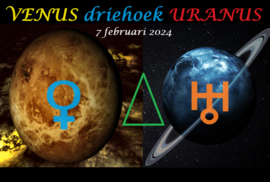 Venus driehoek Uranus - 7 februari 2024