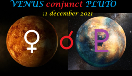 Venus conjunct Pluto - 11 december 2021