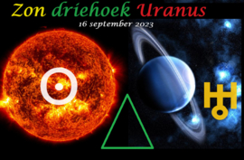 Zon driehoek Uranus - 16 september 2023