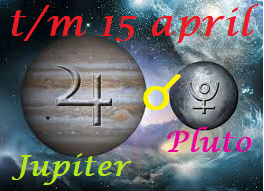 Jupiter conjunct Pluto - t/m 15 april