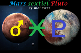 Mars sextiel Pluto - 23 mei 2022