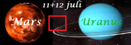 Mars vierkant Uranus 11+12 juli