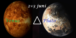 Venus driehoek Pluto - 2+3 juni