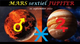 Mars sextiel Jupiter - 01 september 2022