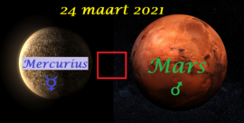 Mercurius vierkant Mars - 24 maart 2021