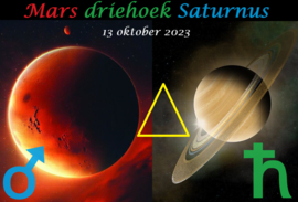 Mars driehoek Saturnus - 13 oktober 2023