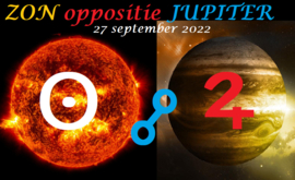 Zon oppositie Jupiter - 27 september 2022